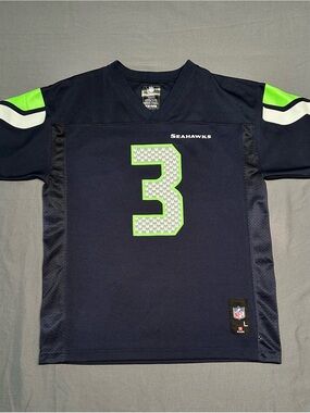 NFL Team Apparel Russell Wilson Seattle Seahawks Youth Large Jersey